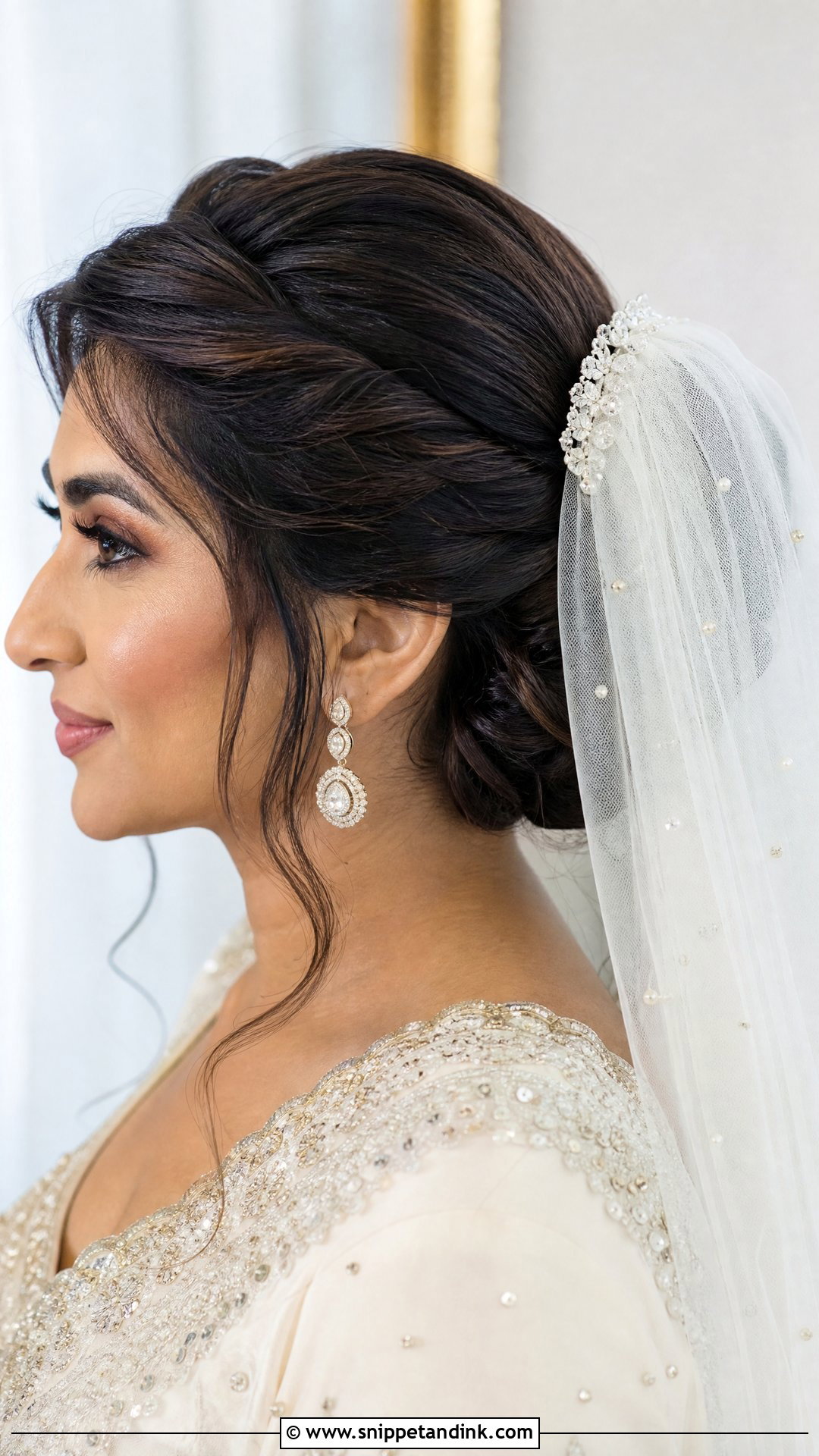 Bridal Twist With Veil - Snippet and Ink - 15 Bridal Twist Hairstyles