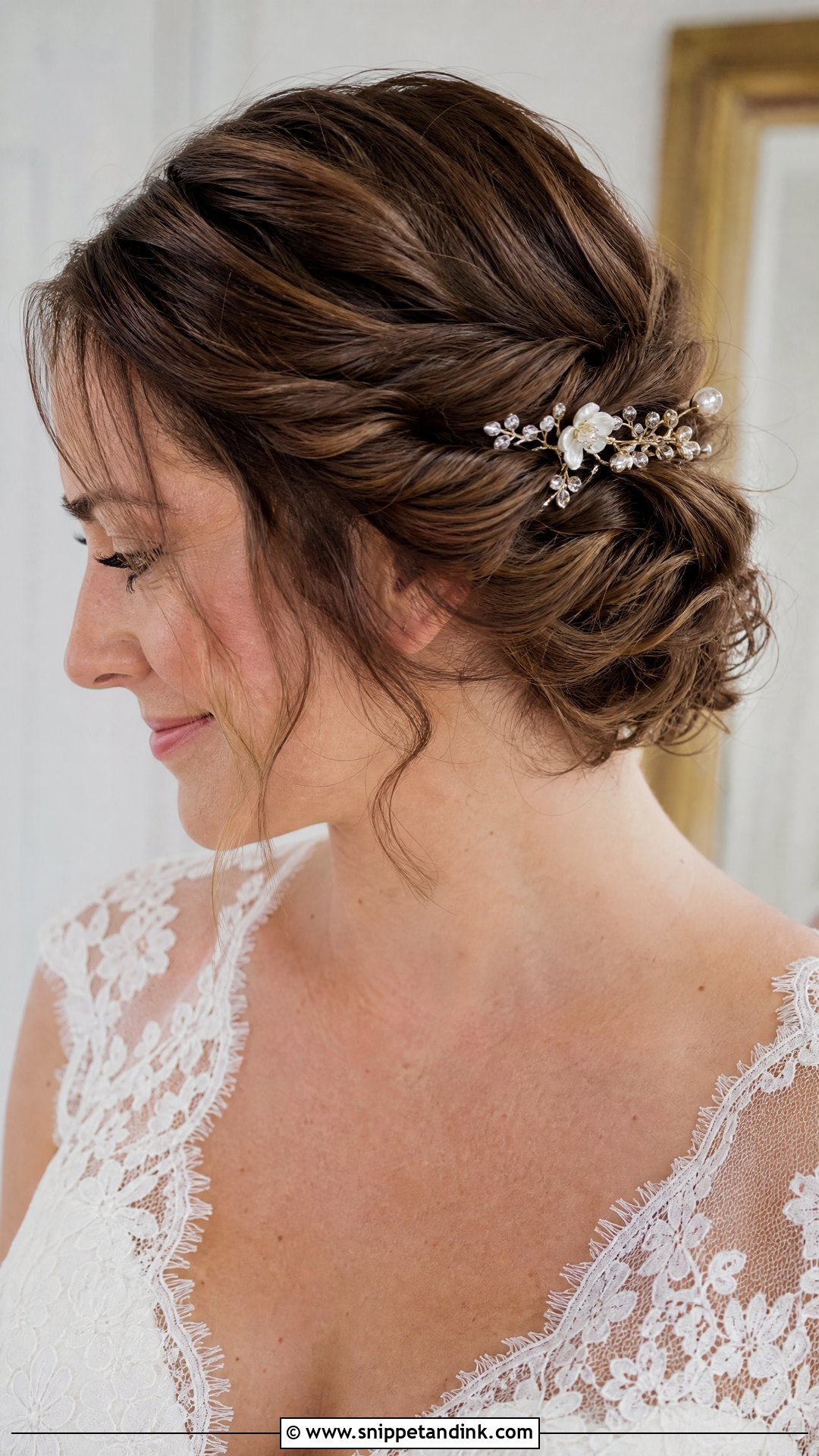 Bridal Twisted Updo For Short Hair - Snippet and Ink - 15 Bridal Hair Updo Short Hair Ideas