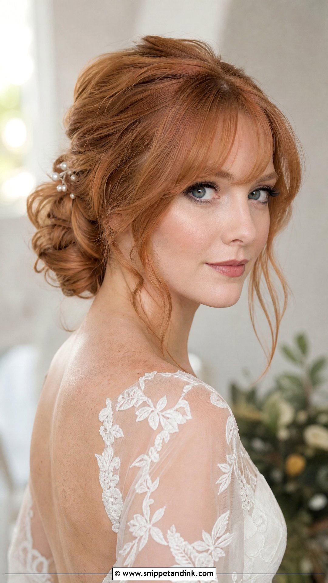 Bridal Updo With Bangs - Snippet and Ink - 15 Bridal Updo Hairstyle Ideas