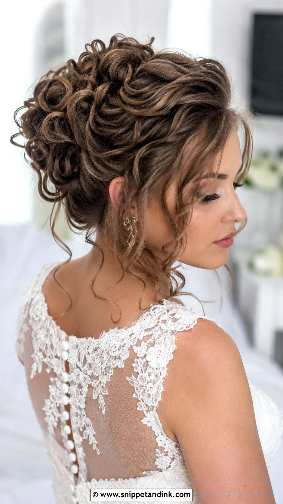 Bridal Updo With Curls Wedding Hairstyle - Snippet and Ink - 25 Simple Hairstyle for Wedding Ideas
