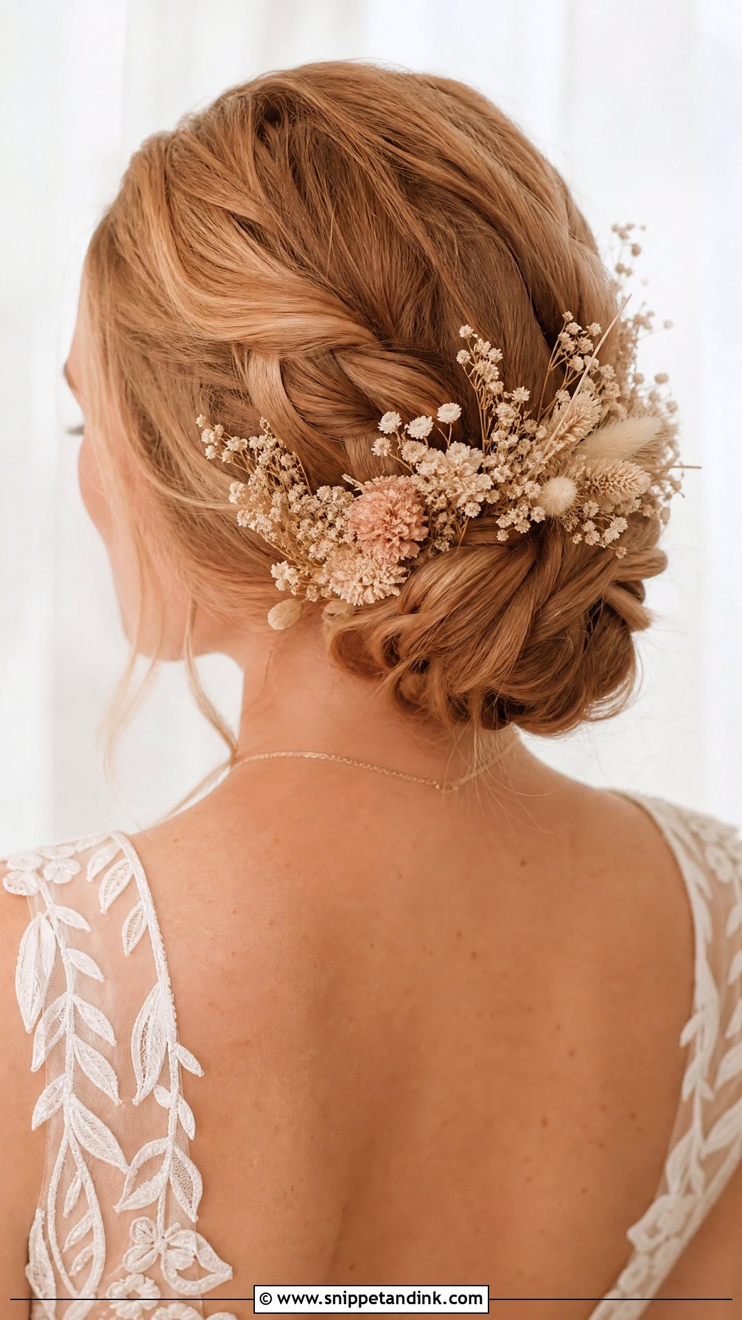 Bridal Updo With Dried Flowers - Snippet and Ink - 15 Bridal Updo with Flowers Ideas