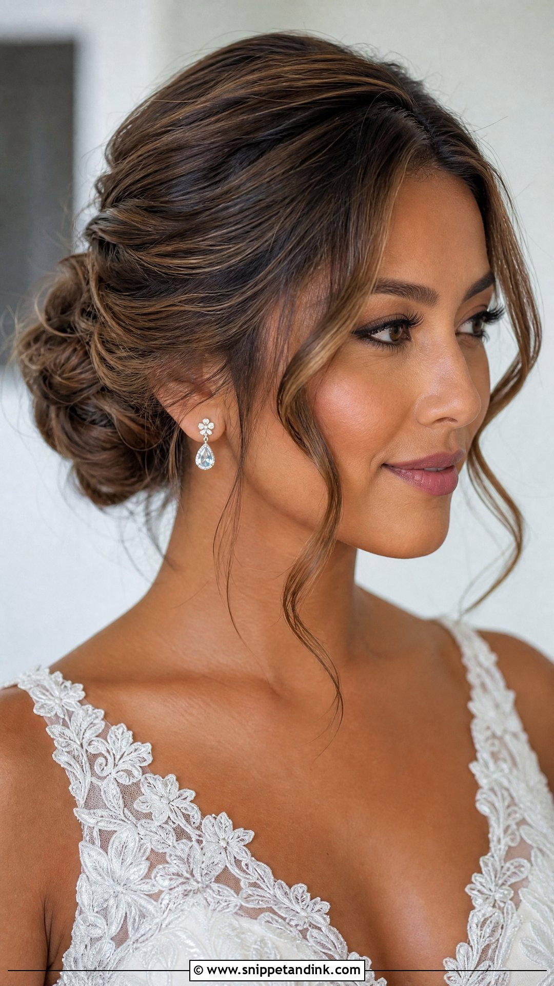 Bridal Updo With Face Framing Pieces - Snippet and Ink - 15 Elegant Bridal Updos for Long Hair