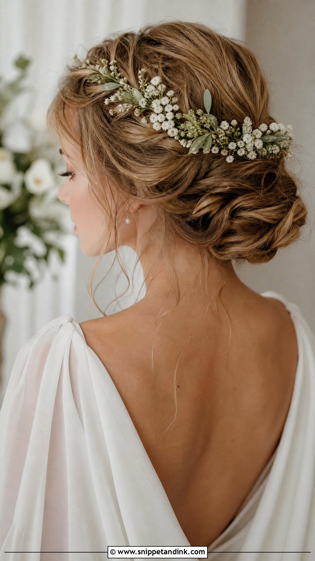 Bridal Updo With Flower Crown - Snippet and Ink - 15 Bridal Updo with Flowers Ideas
