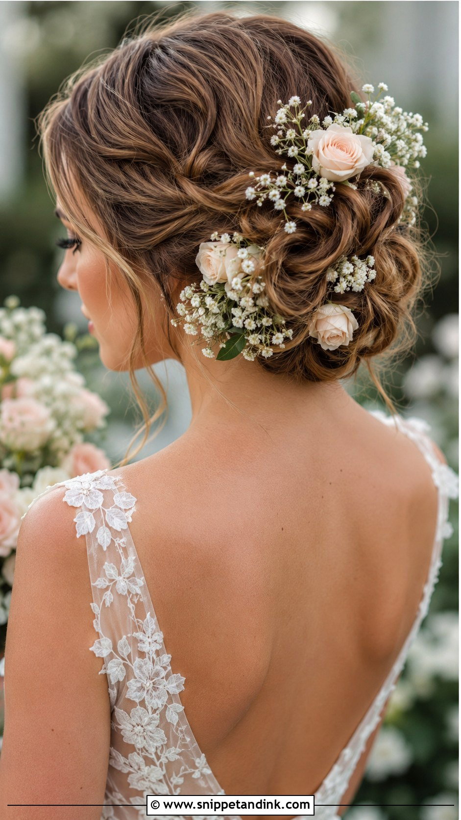 Bridal Updo With Flowers - Snippet and Ink - 20 Hair Styles for Brides