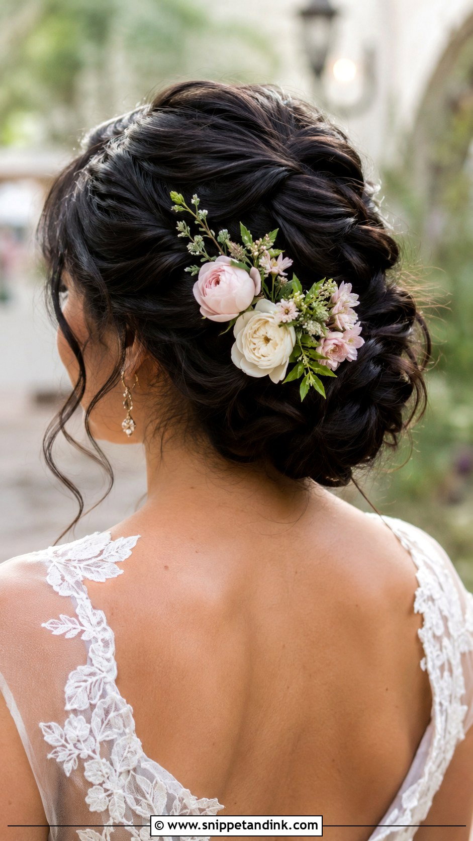 Bridal Updo With Flowers - Snippet and Ink - 25 Brides Hair
