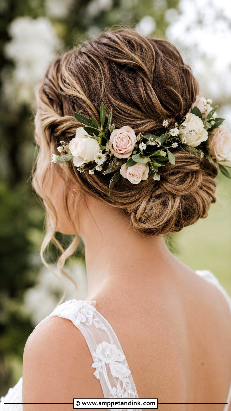 Bridal Updo With Flowers - Snippet and Ink - 30 Brautfrisur Hochgesteckt Ideas