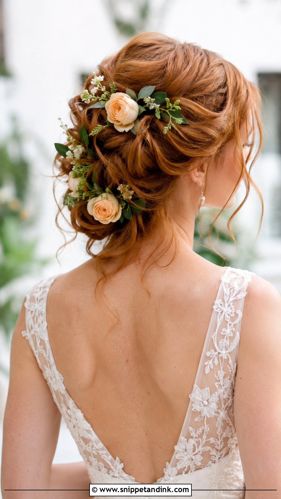 Bridal Updo With Flowers - Snippet and Ink - 30 Bridal Hair Inspiration Ideas