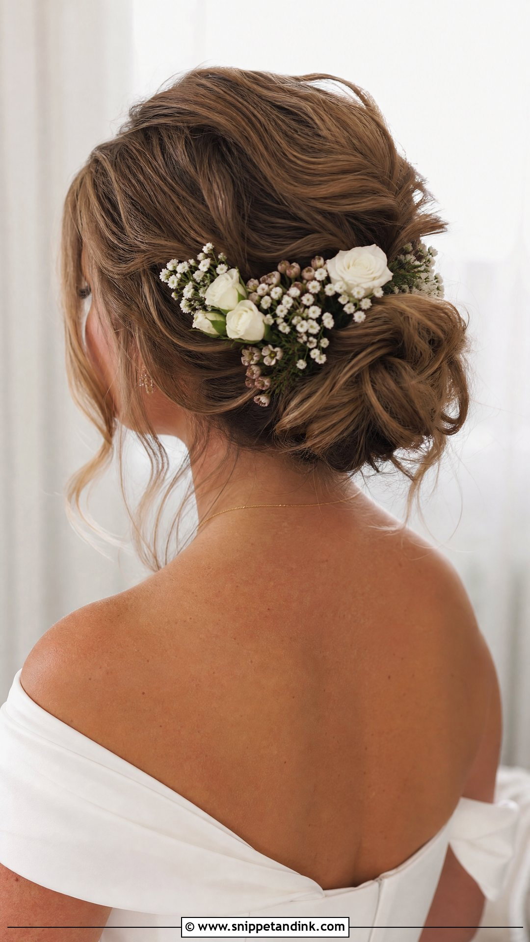 Bridal Updo With Fresh Flowers - Snippet and Ink - 15 Flowers for Brides Hair Ideas
