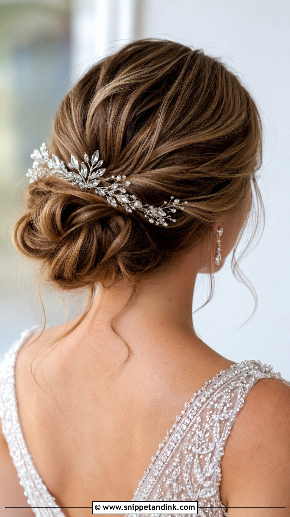 Bridal Updo With Hair Accessory - Snippet and Ink - 25 Elegant Bridal Hairstyles