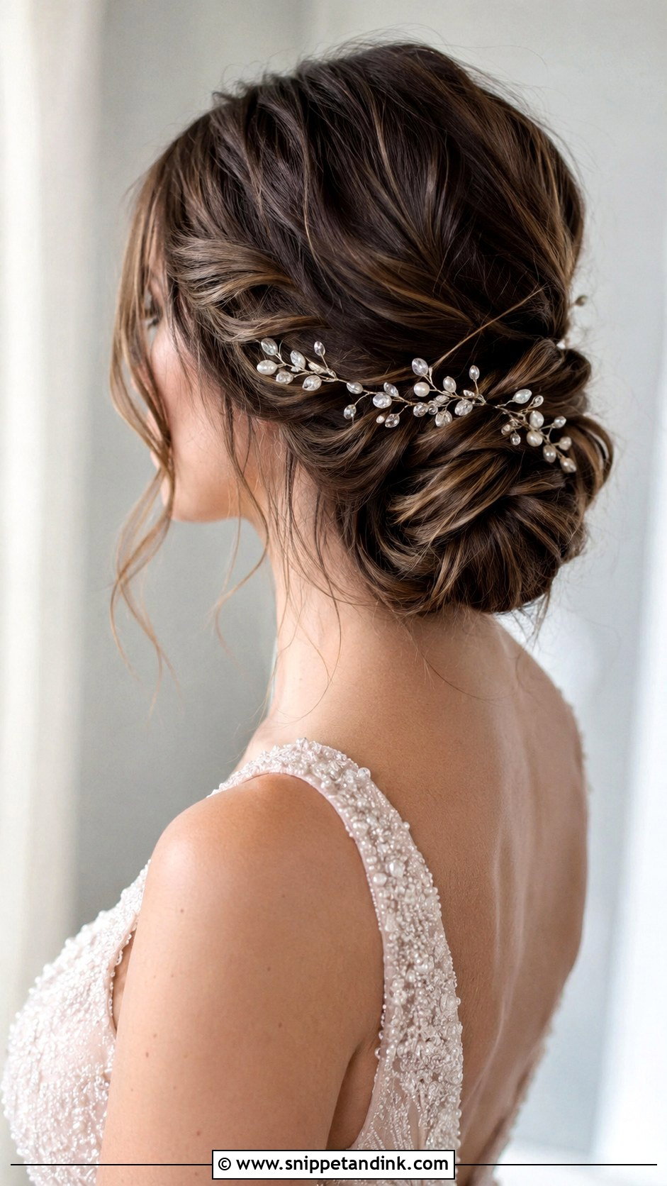Bridal Updo With Hair Vine - Snippet and Ink - 25 Hair Up Dos for Weddings