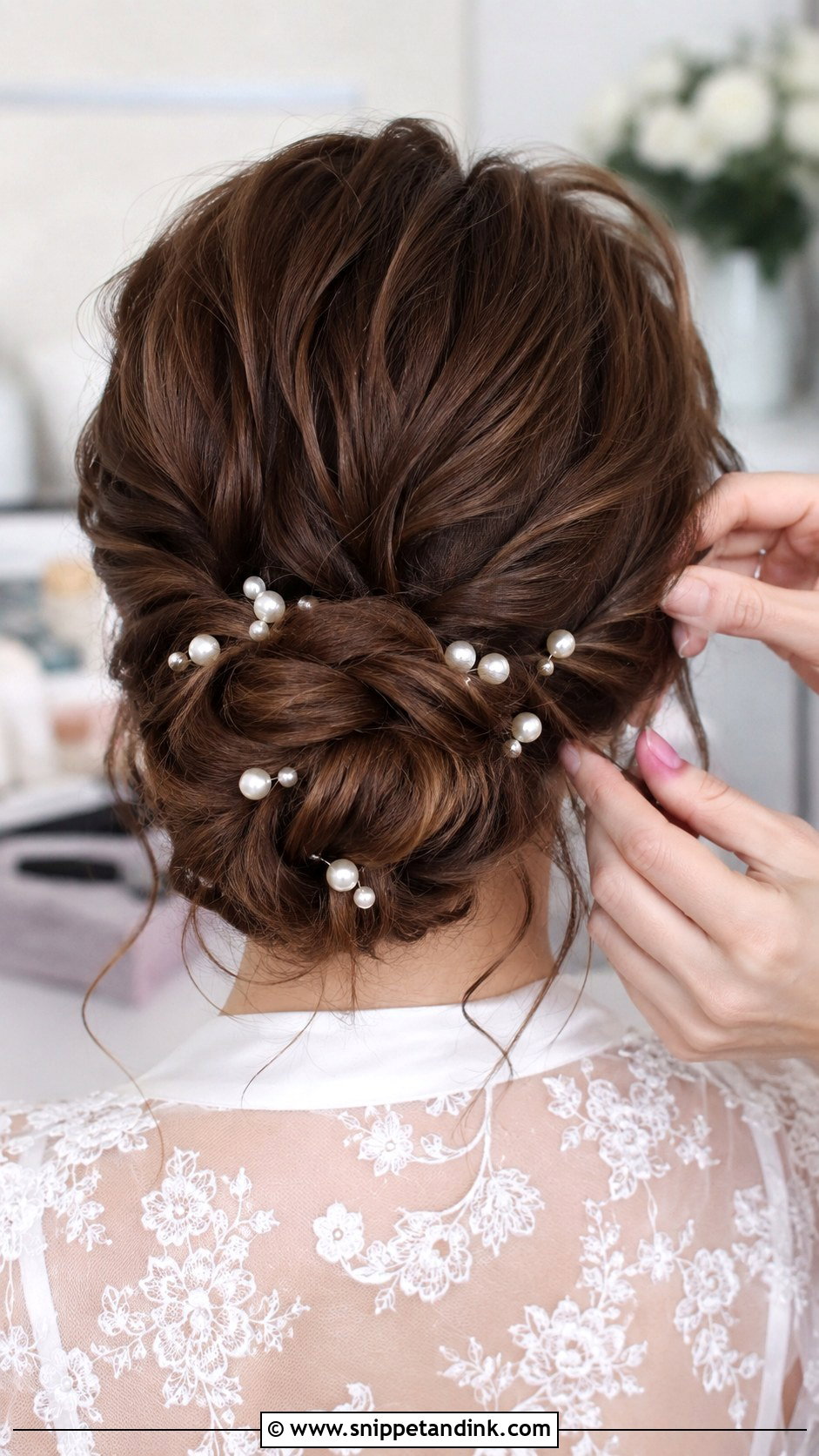 Bridal Updo With Pearl Pins Tutorial - Snippet and Ink - 20 Bridal Updo Tutorial Ideas