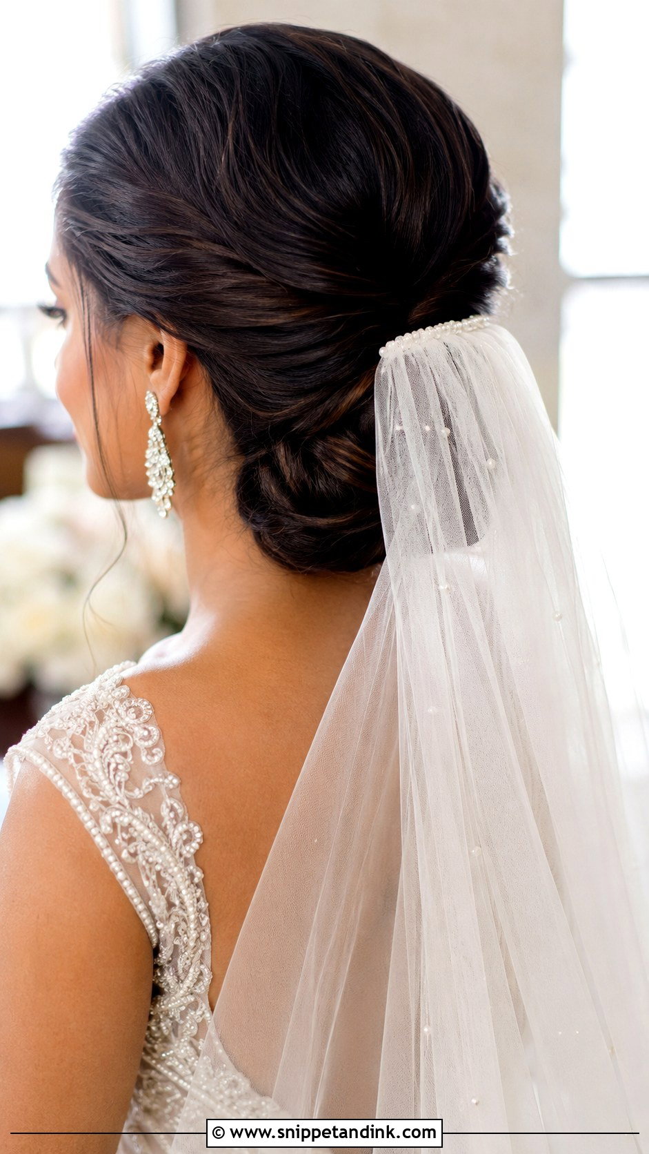 Bridal Updo With Veil - Snippet and Ink - 15 Hair Up Bridal Styles