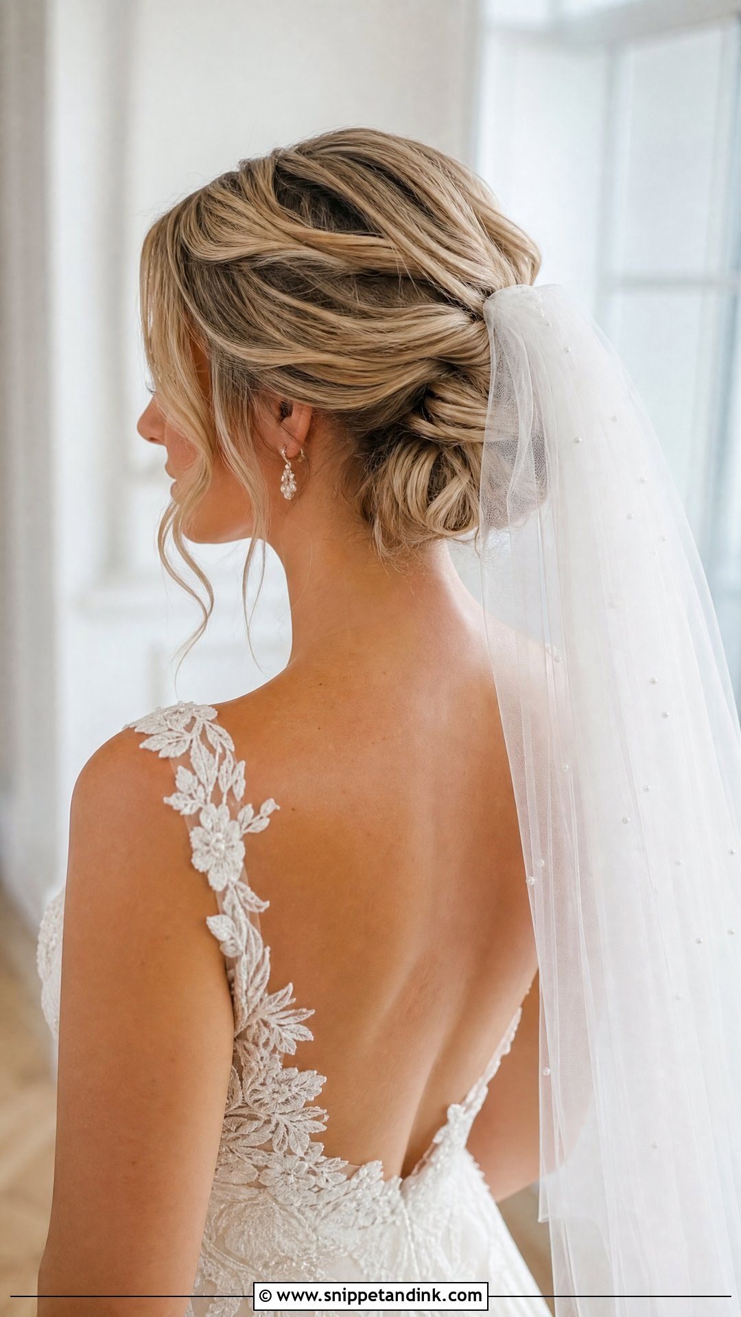 Bridal Updo With Veil For Short Hair - Snippet and Ink - 15 Bridal Hair Updo Short Hair Ideas