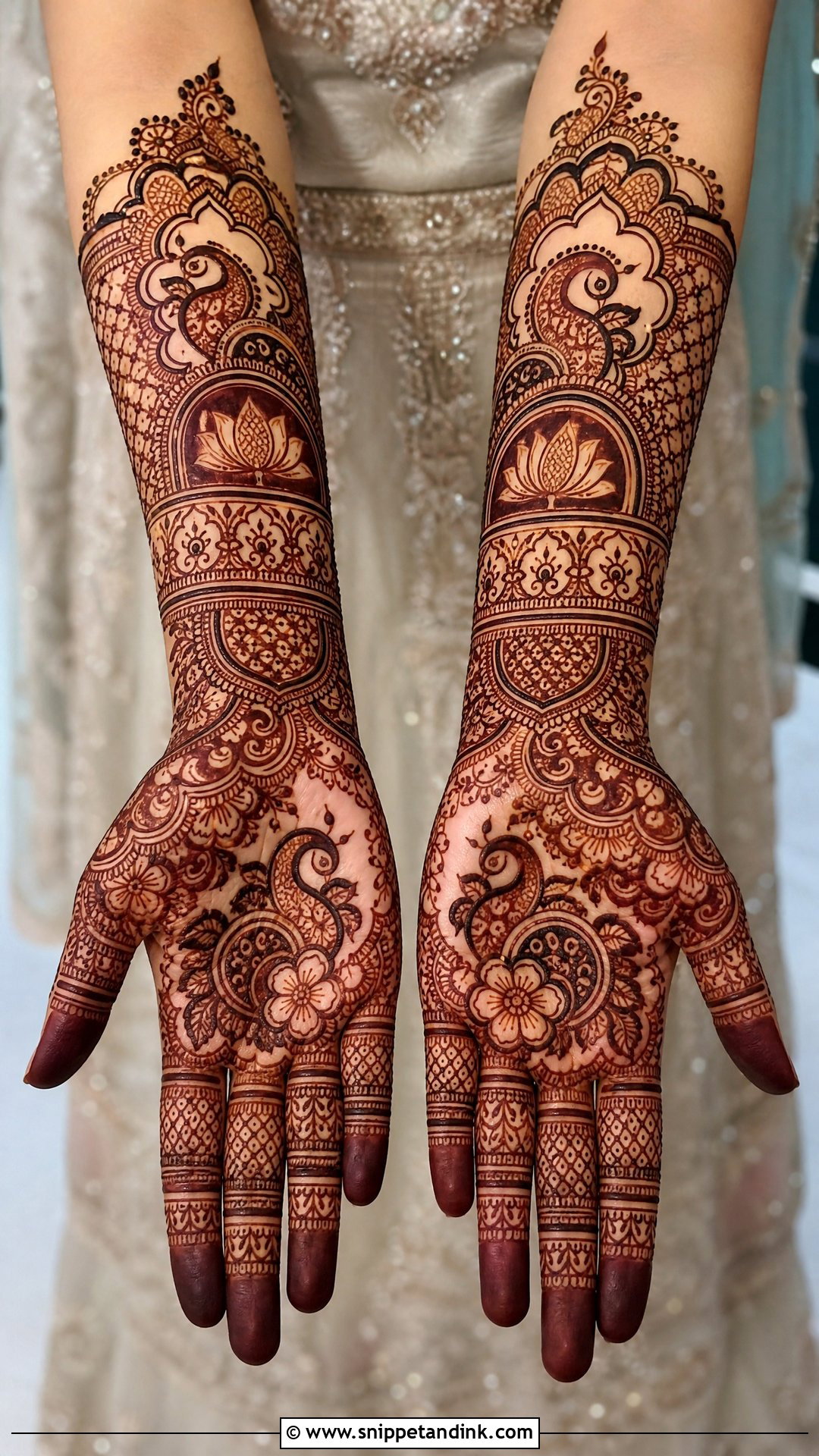 Bridal Upper Hand Mehndi Design - Snippet and Ink - 25 Upper Hand Mehndi Designs