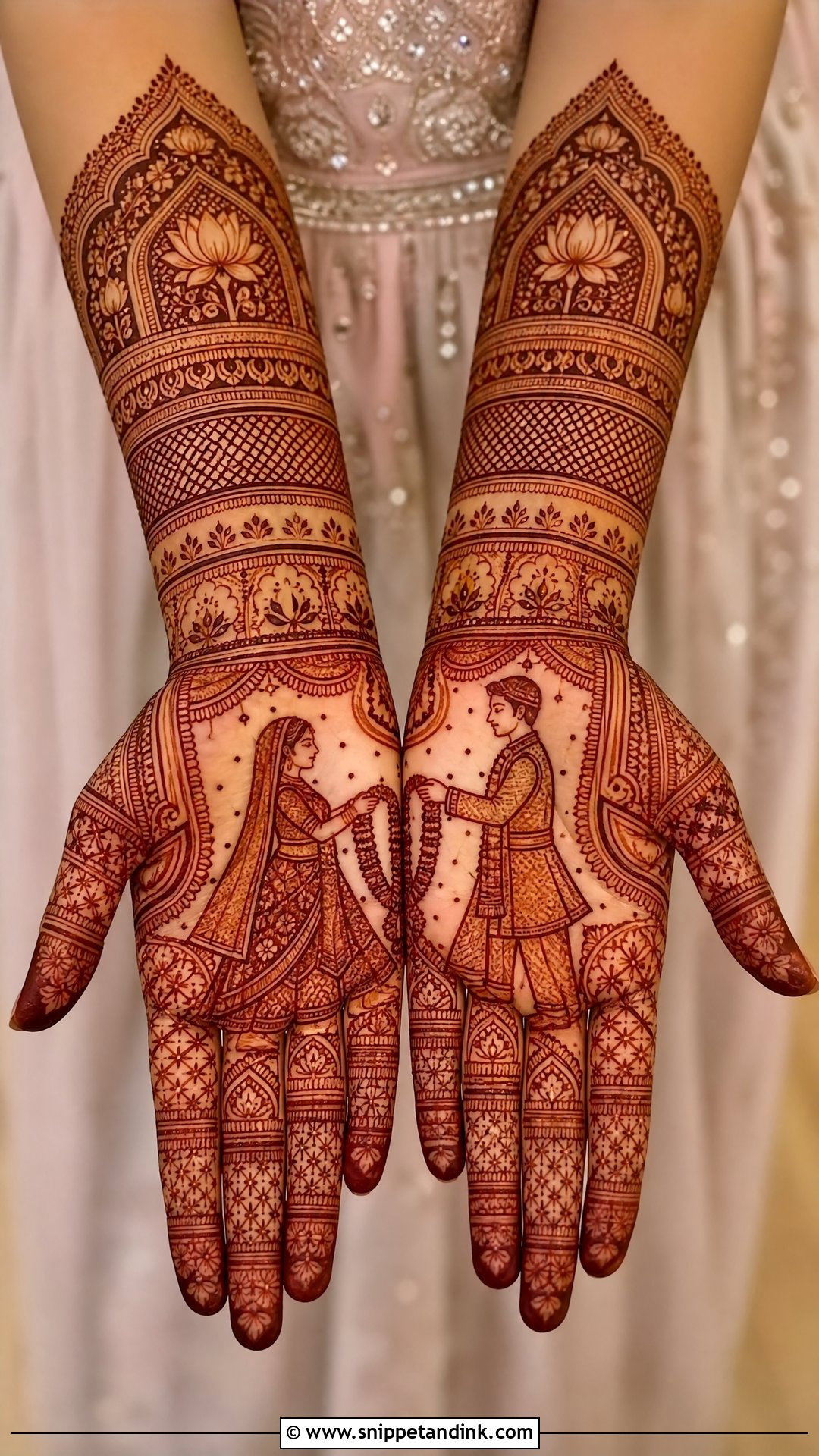 Bridal Varmala Mehndi Design - Snippet and Ink - 20 Varmala Mehndi Design Ideas