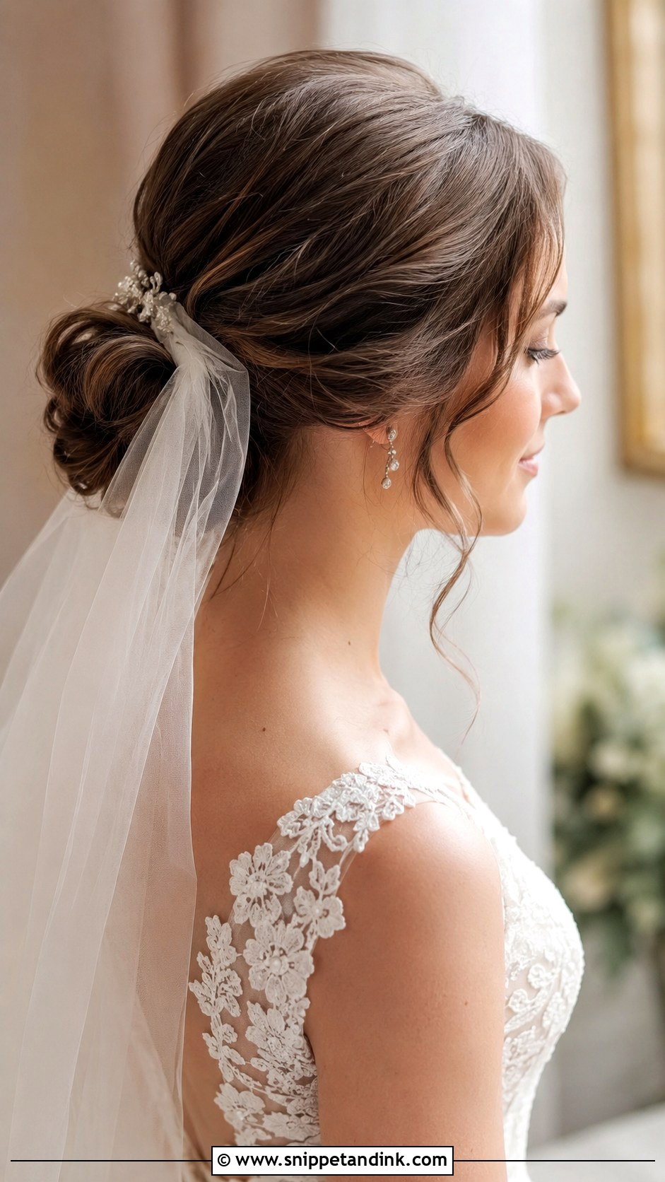 Bridal Veil Hair - Snippet and Ink - 20 Hairdo for Bride Ideas