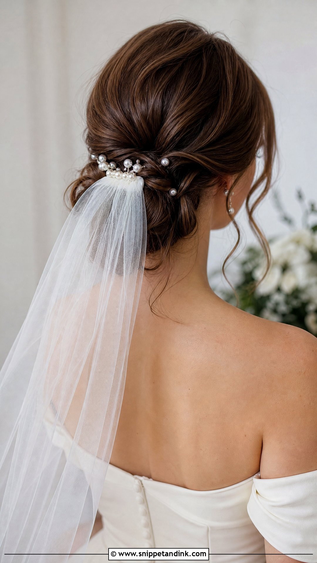 Bridal Veil Hairstyle With Hair Pins - Snippet and Ink - 15 Bride Hair Pins