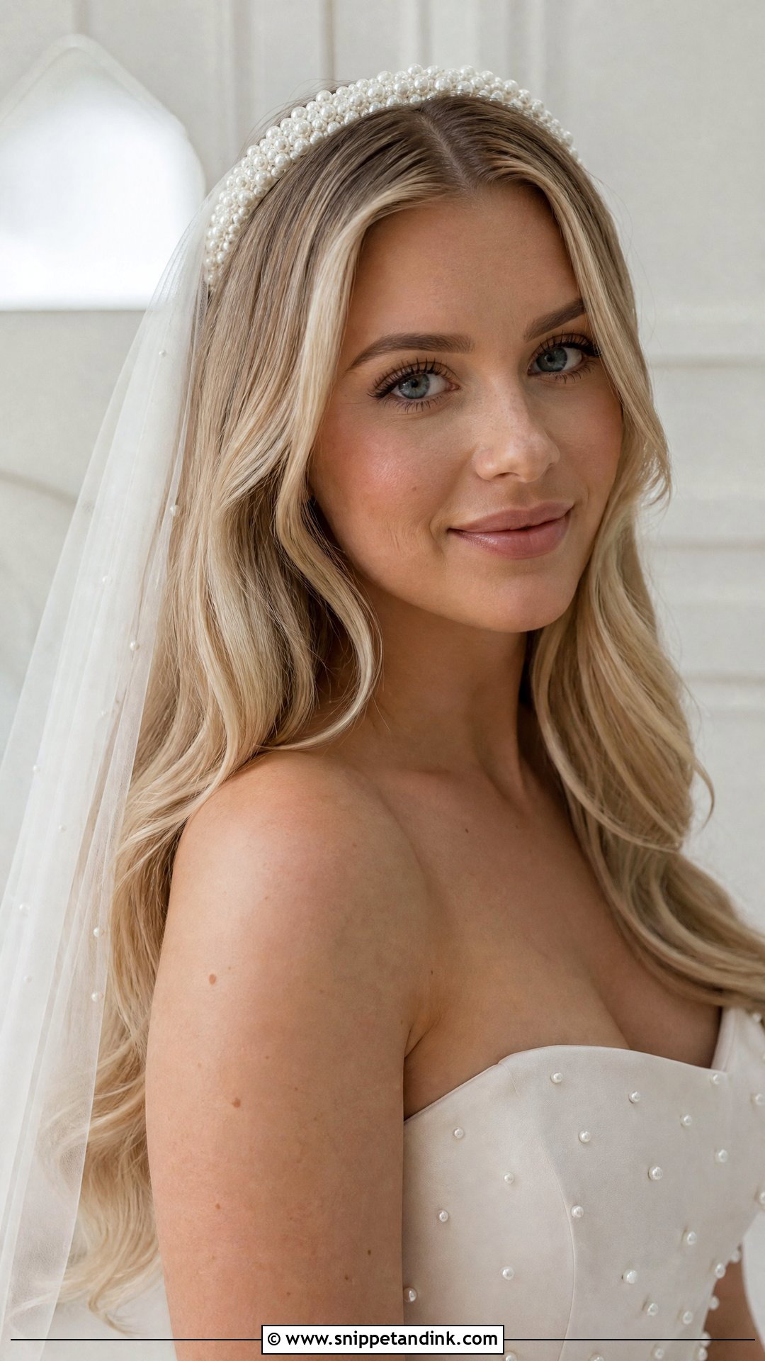 Bridal Veil Headband With Hair Down - Snippet and Ink - 15 Bridal Headpieces Hair Down Ideas