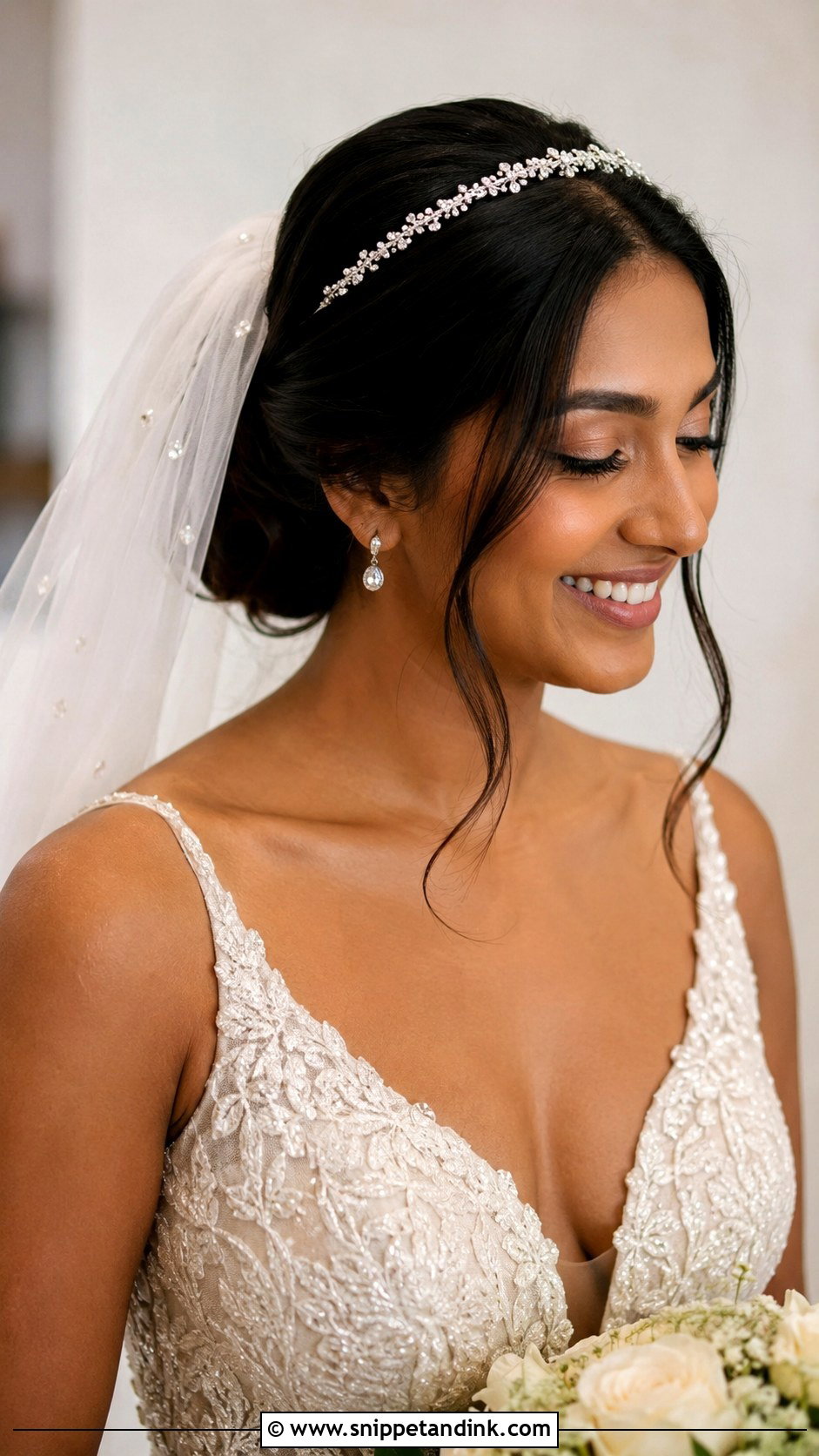 Bridal Veil With Headband - Snippet and Ink - 20 Bridal Hairstyles with Headband