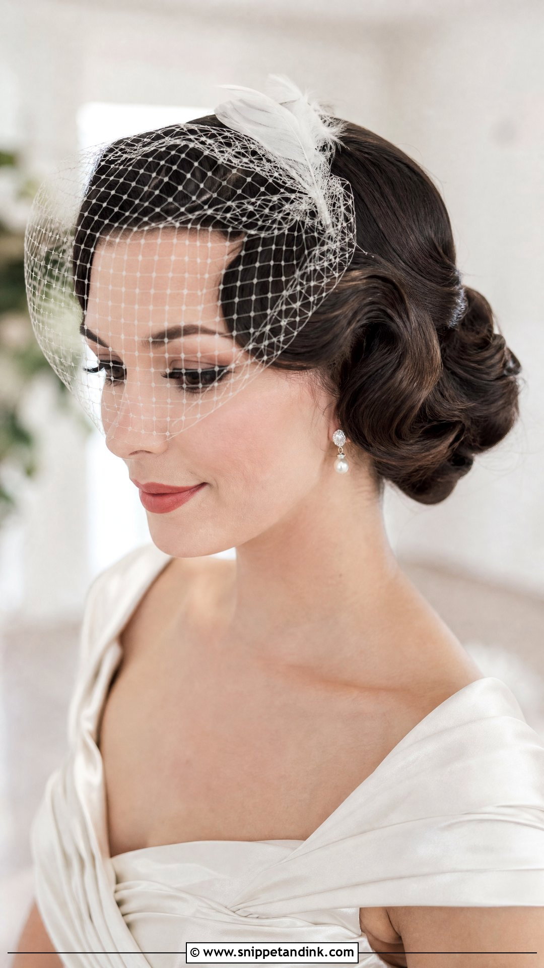 Bridal Vintage Updo For Short Hair - Snippet and Ink - 15 Bridal Hair Updo Short Hair Ideas