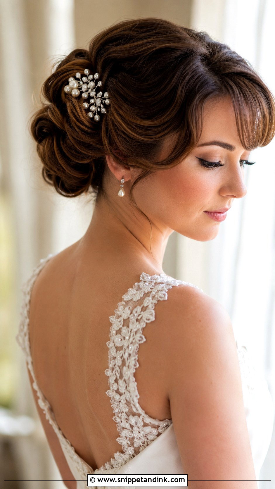 Bridal Vintage Updo With Bangs - Snippet and Ink - 20 Bridal Hairstyle with Bangs