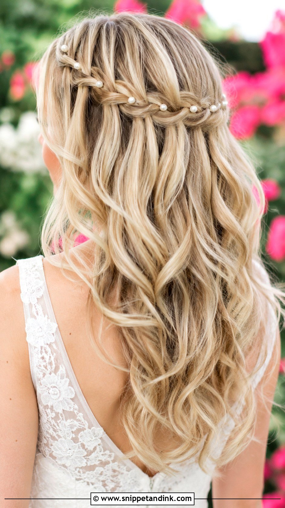 Bridal Waterfall Braid For Oval Face - Snippet and Ink - 20 Bridal Hairstyles for Oval Face Shape