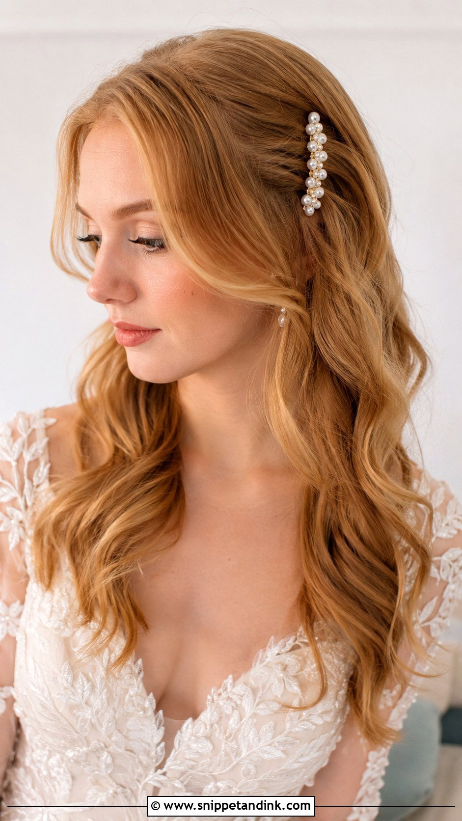 Bridal Waves With Face Framing Layers - Snippet and Ink - 15 Long Face Bridal Hairstyles