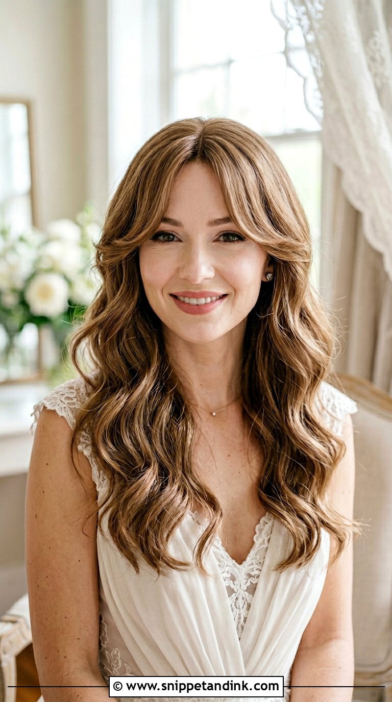 Bridal Wig with Curtain Bangs - Snippet and Ink - 20 Bridal Wig Hairstyles
