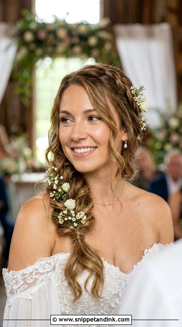 Bridal Wig with Side Braid - Snippet and Ink - 20 Bridal Wig Hairstyles