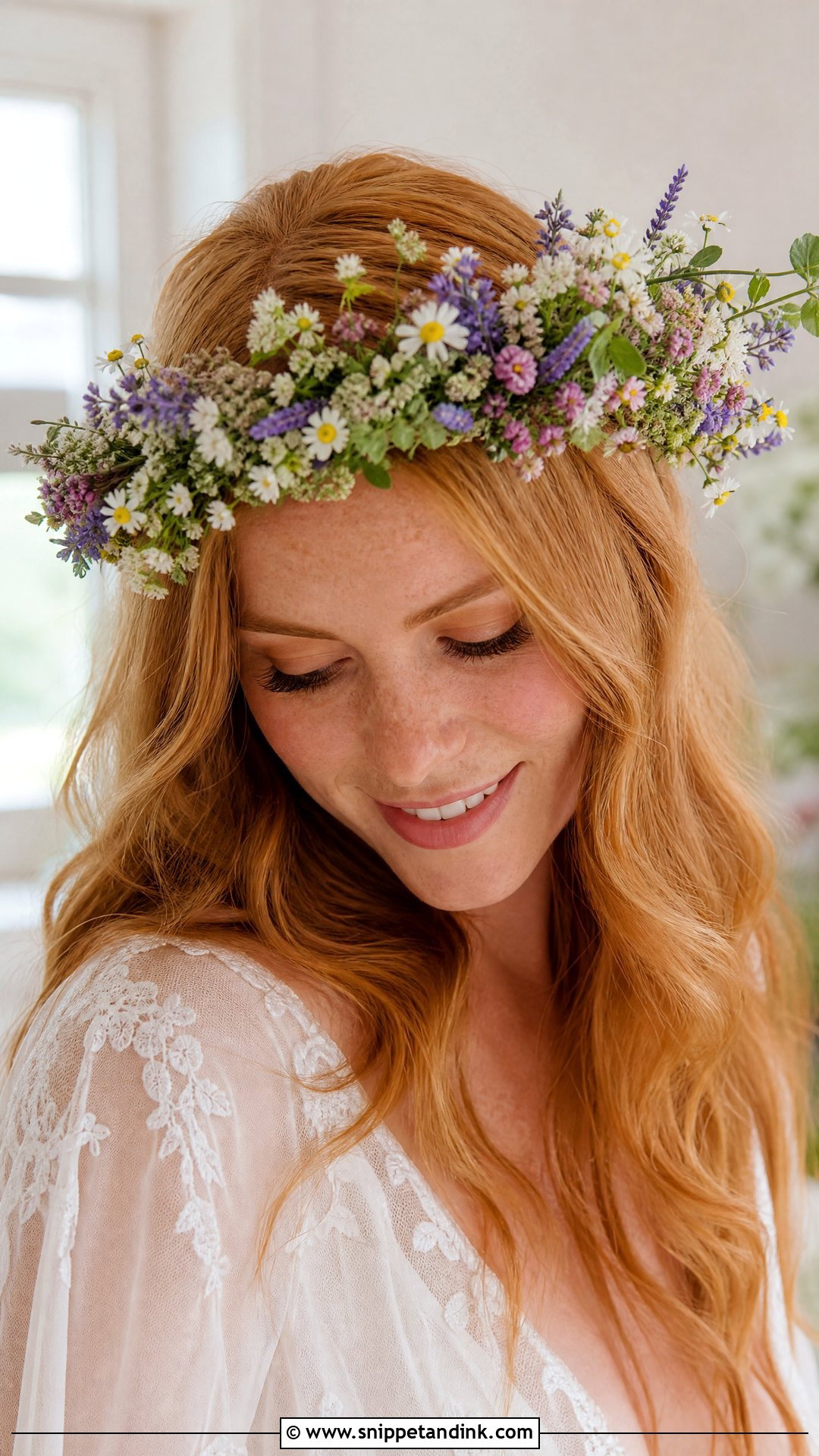 Bridal Wildflower Hair Crown - Snippet and Ink - 15 Floral Hair Accessories Brides