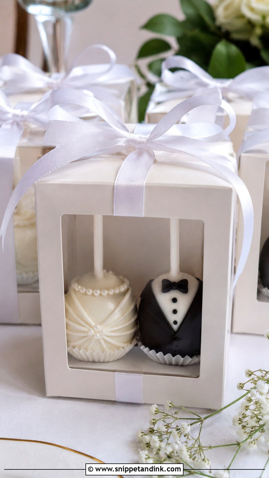 Bride And Groom Cake Pops - Snippet and Ink - 35 Bride Cake Pops