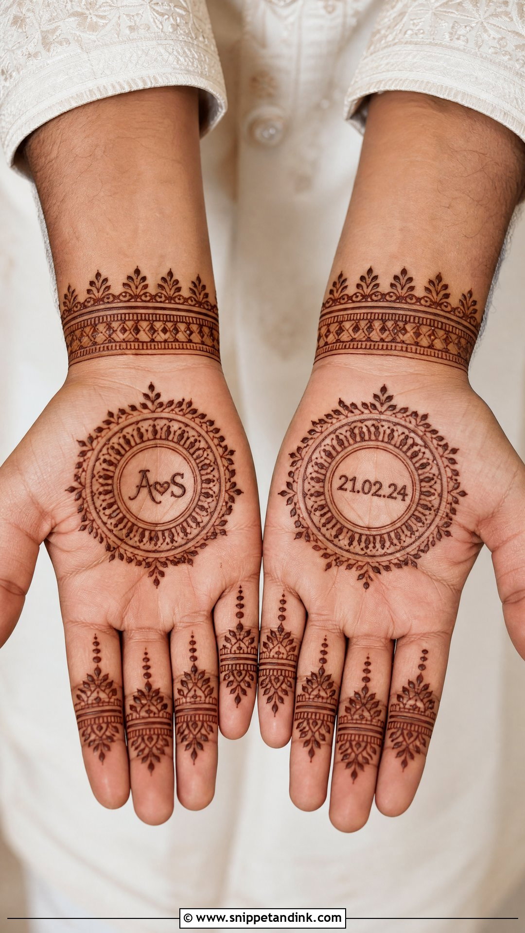 Bride And Groom Groom Mehndi - Snippet and Ink - 20 Bride and Groom Mehndi Design Ideas