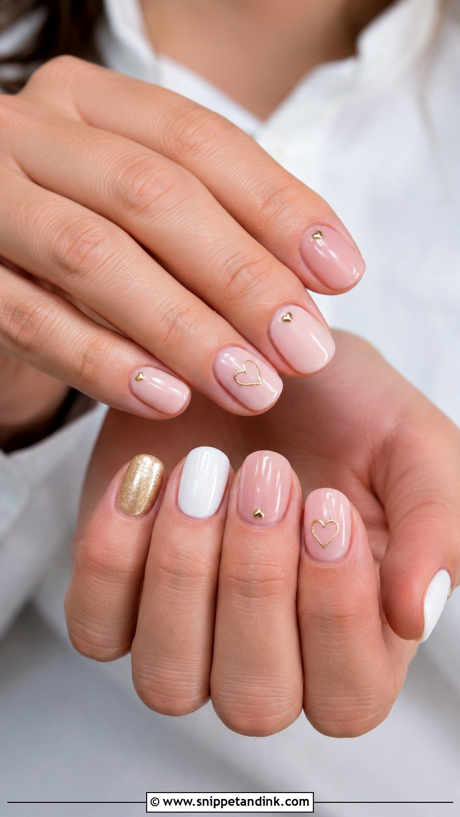 Bride And Groom Heart Nails - Snippet and Ink - 20 Bride and Groom Nail Art Ideas