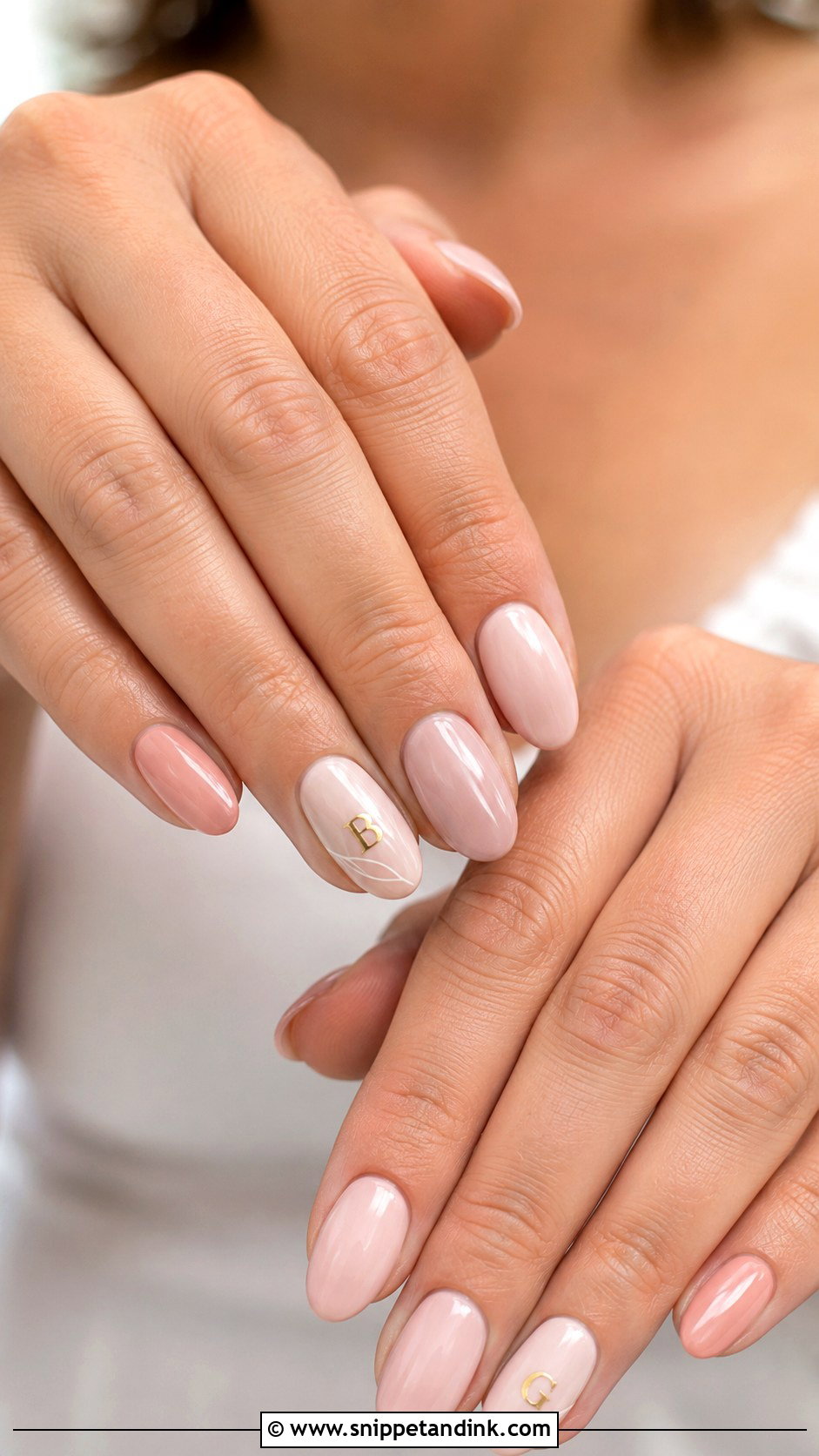 Bride And Groom Initial Nails - Snippet and Ink - 20 Bride and Groom Nail Art Ideas