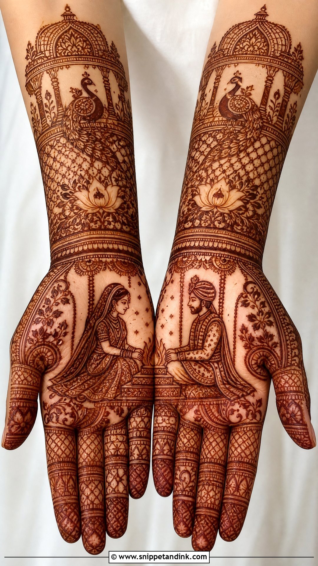 Bride And Groom Mandap Mehndi - Snippet and Ink - 20 Bride and Groom Mehndi Design Ideas