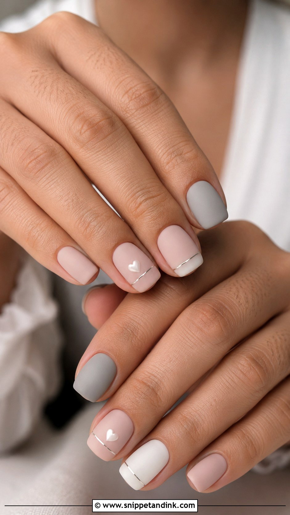 Bride And Groom Matte Nails - Snippet and Ink - 20 Bride and Groom Nail Art Ideas