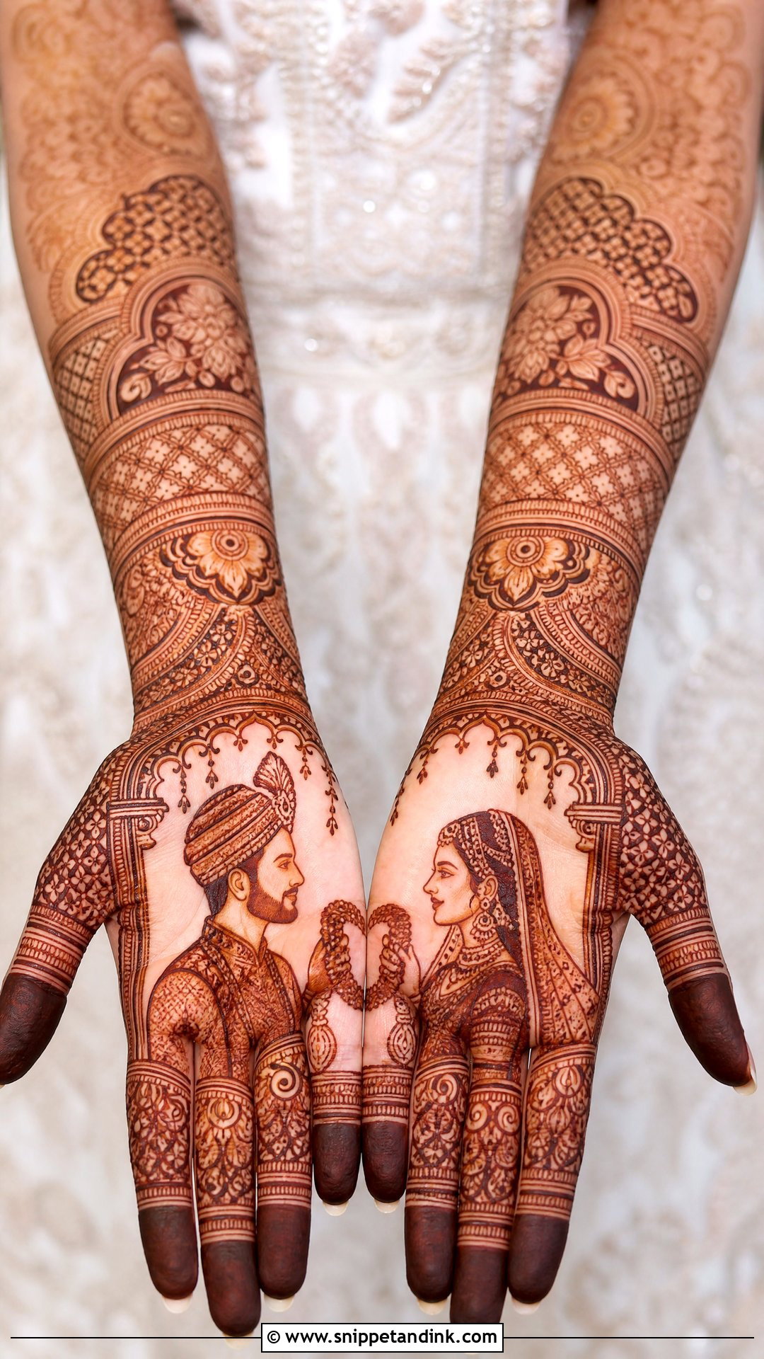 Bride And Groom Mehndi Design - Snippet and Ink - 30 Indian Bridal Mehndi Designs