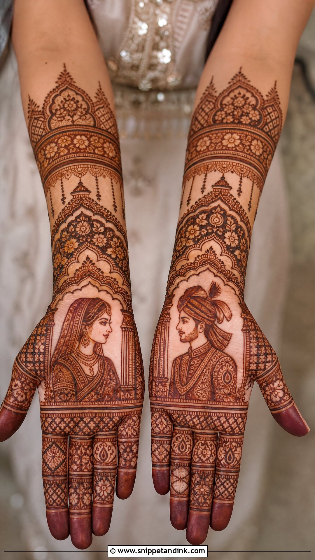 Bride And Groom Mehndi Design - Snippet and Ink - 30 Unique Bridal Mehndi Designs Indian Weddings