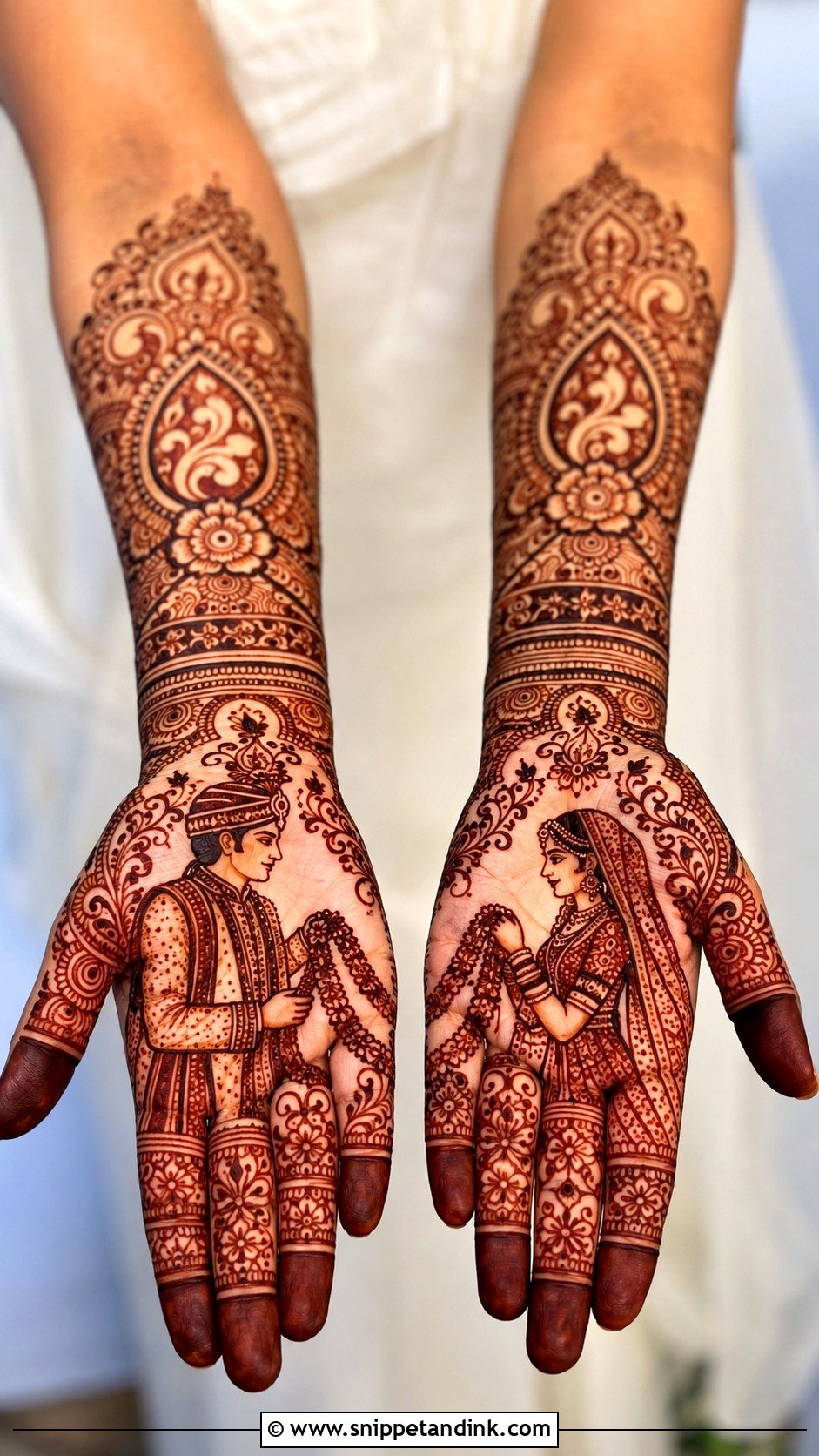 Bride And Groom Mehndi Design - Snippet and Ink - 35 Latest Bridal Mehndi Designs
