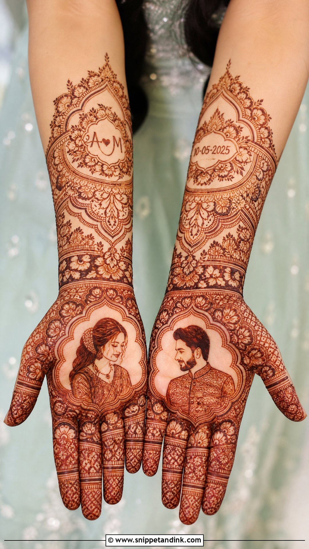 Bride And Groom Mehndi Design For Engagement - Snippet and Ink - 20 Bridal Mehndi Designs for Engagement