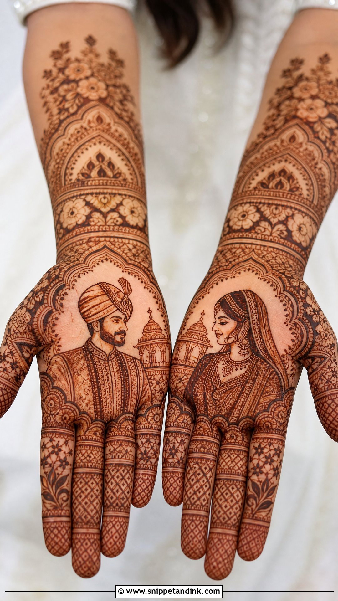 Bride And Groom Mehndi Design - Snippet and Ink - 20 Bridal Dulhan Mehndi Designs