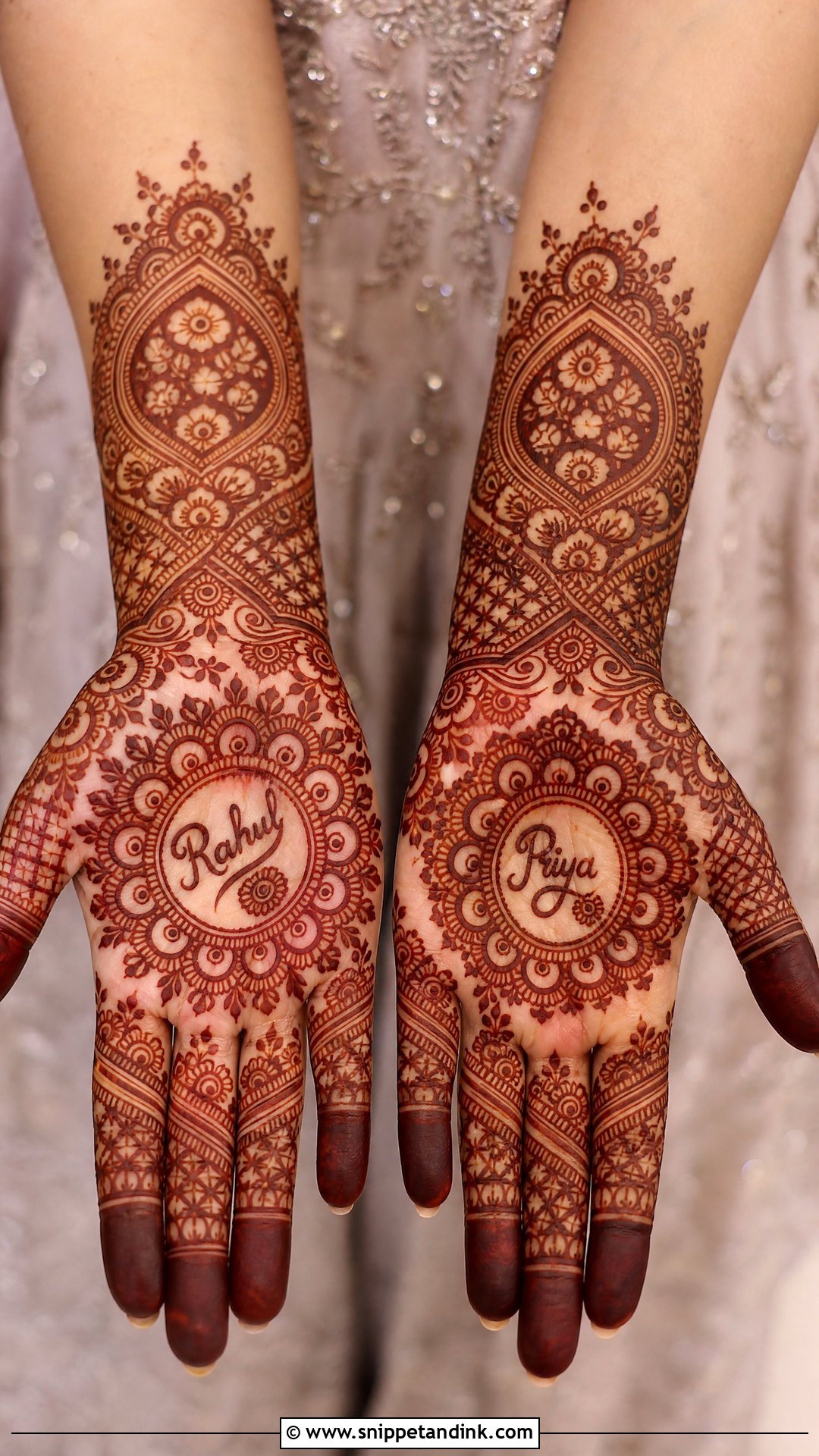 Bride And Groom Name Mehndi - Snippet and Ink - 20 Bride and Groom Mehndi Design Ideas