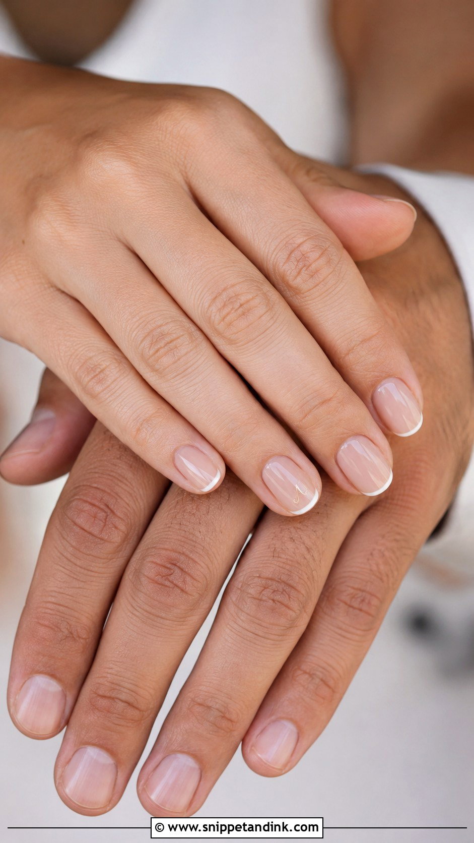 Bride And Groom Nude Nails - Snippet and Ink - 20 Bride and Groom Nail Art Ideas