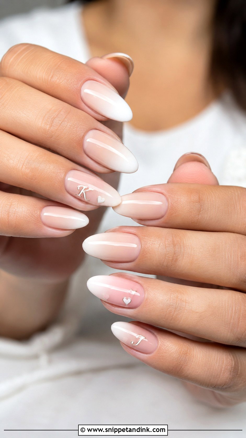 Bride And Groom Ombre Nails - Snippet and Ink - 20 Bride and Groom Nail Art Ideas
