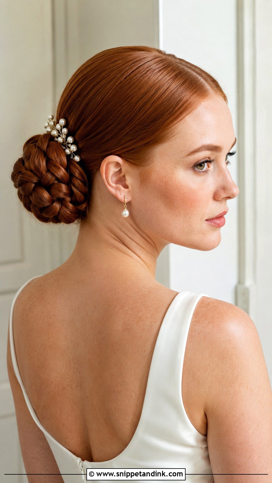 Bride Braids Sleek Braided Bun - Snippet and Ink - 20 Bride Braids Hairstyles