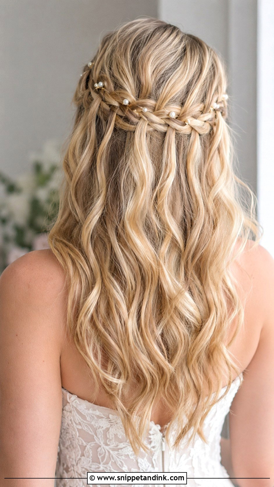 Bride Braids Waterfall Braid - Snippet and Ink - 20 Bride Braids Hairstyles