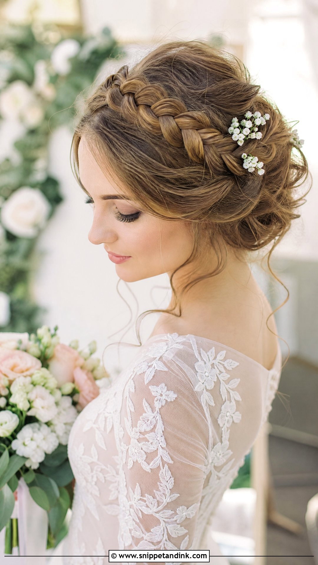 Bride Crown Braid Tutorial - Snippet and Ink - 15 Bride Hair Tutorial Ideas