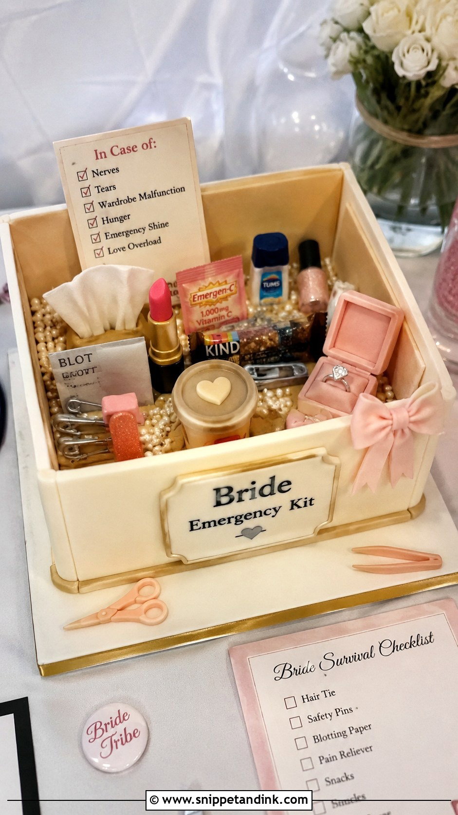 Bride Emergency Kit Cake - Snippet and Ink - 20 Funny Bachelorette Cake Ideas for Wedding