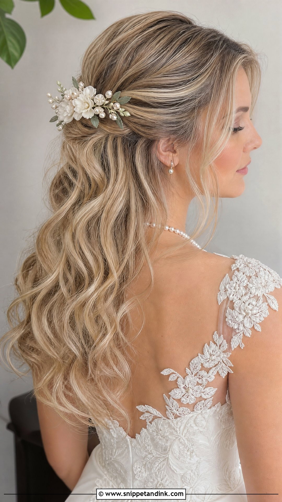 Bride Floral Hair Comb - Snippet and Ink - 15 Bride Flowers in Hair Ideas