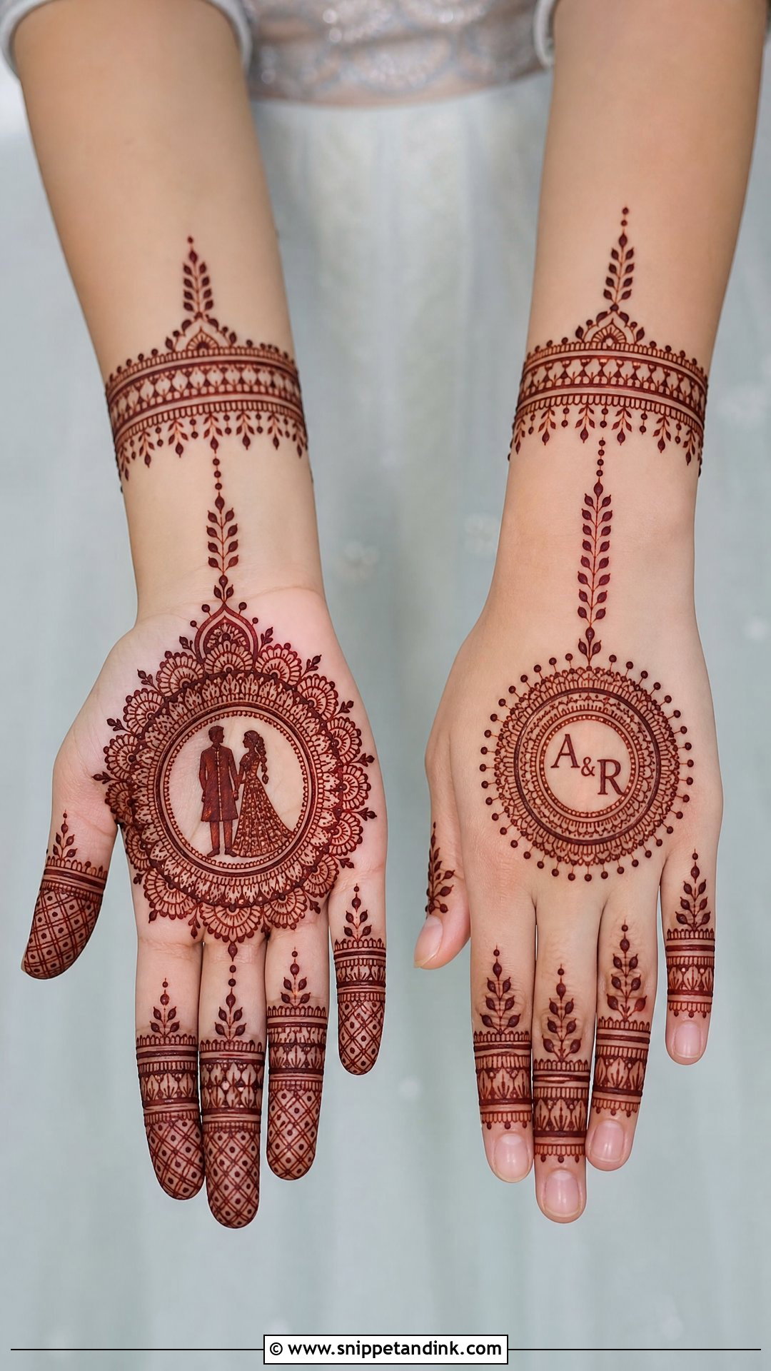 Bride Groom Mandala Mehndi Design - Snippet and Ink - 20 Bride Groom Mehndi Designs